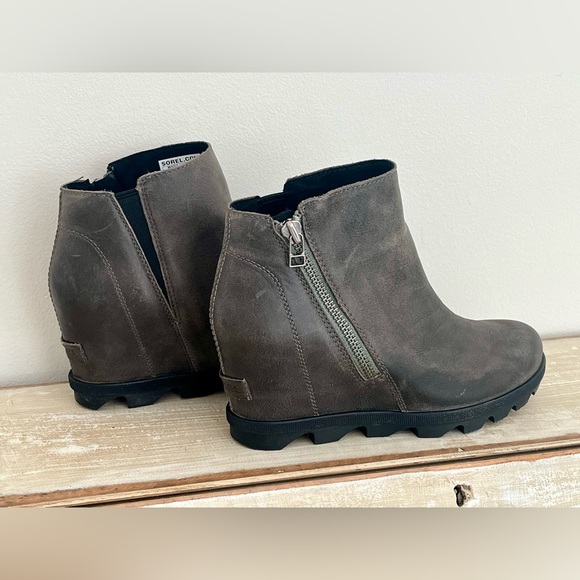 Sorel Women's Joan of Arctic Wedge III Zip Boot Waterproof Leather bootie 8 - Picture 8 of 10